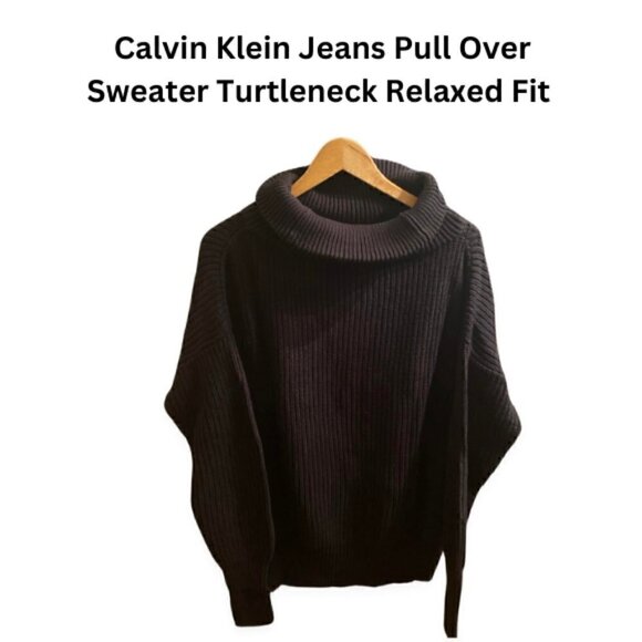 Calvin Klein Jeans Sweaters - Calvin Klein Jeans Turtleneck Sweater Black Women's M